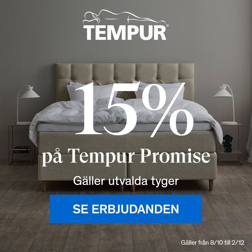 Tempur Promise -15% på utvalda tyger